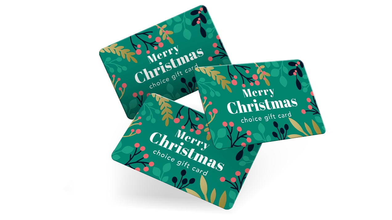 Christmas gift card for employees